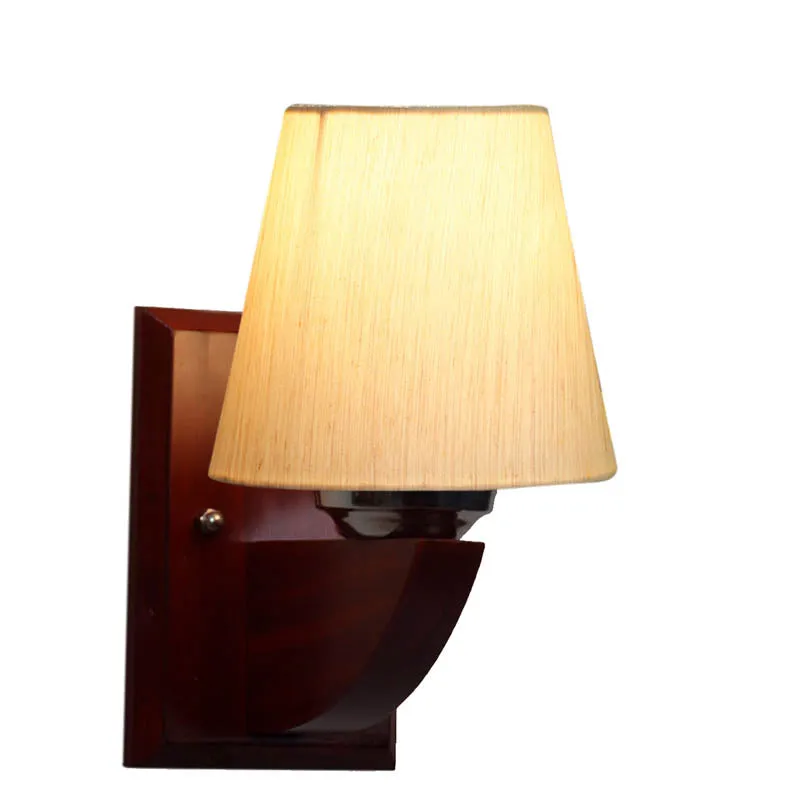 Angelic Conical Wooden Wall Lamp media 4