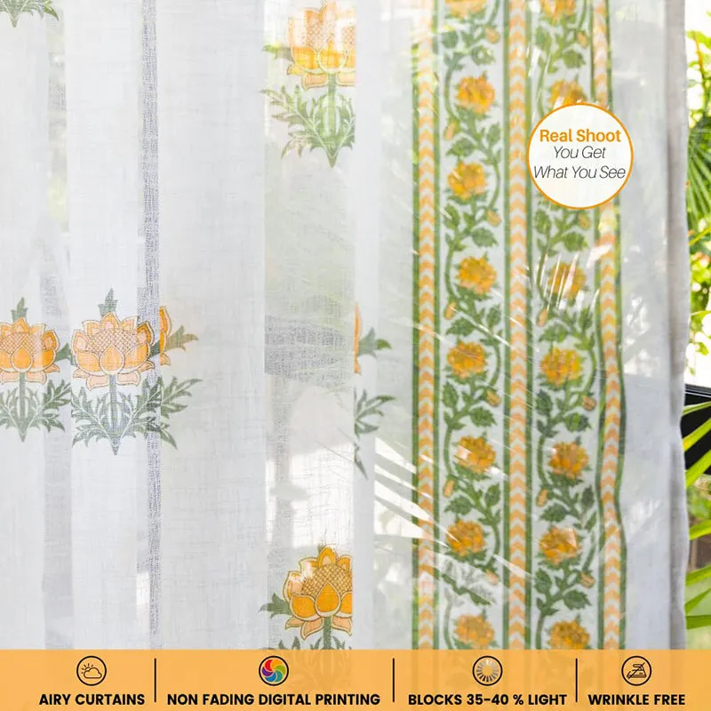 Urban Space Summer Curtain (Yellow) - Set Of Two media 4