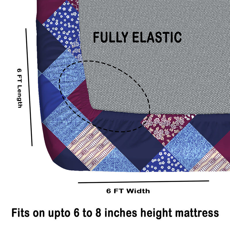Diamond Ethnika Fitted Microfiber Microfiber Bedsheet - 150 GSM media 6