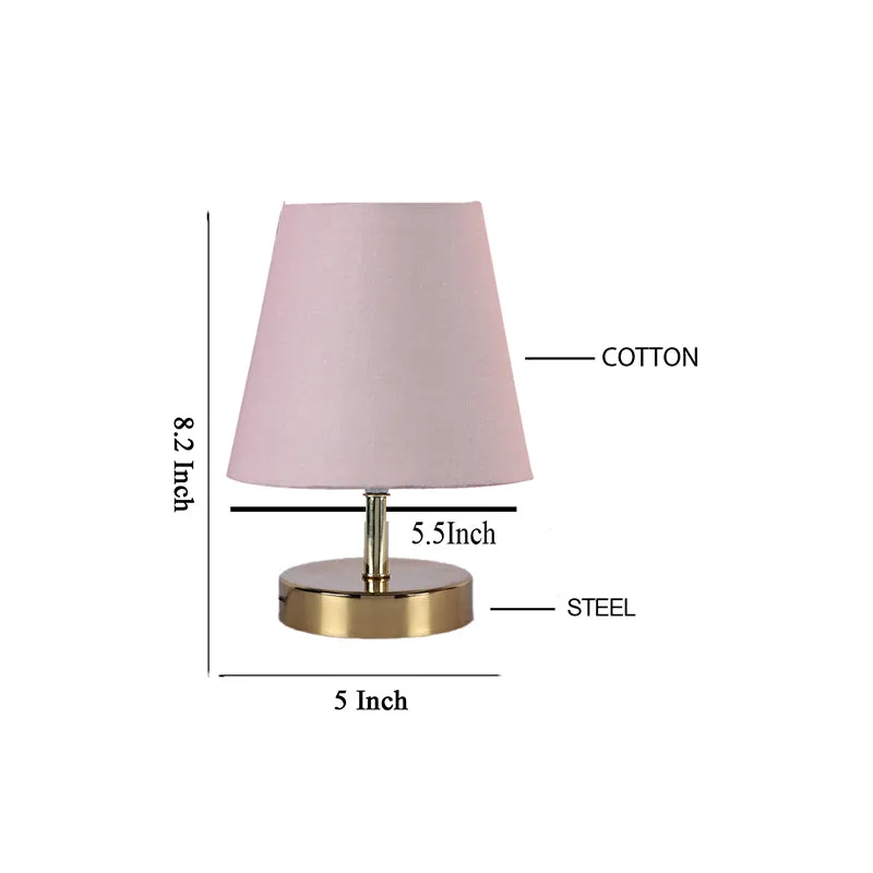 Alba Fabric Table Lamp - Grey,Gold media 5