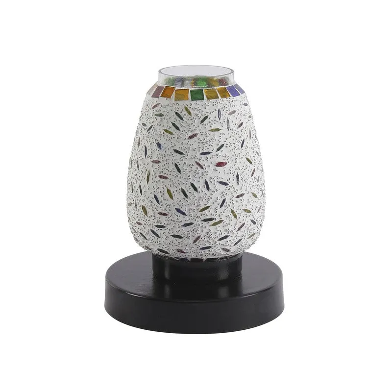 Mirova Mosaic Glass Table Lamp With Wooden Base - Multicolor media 4