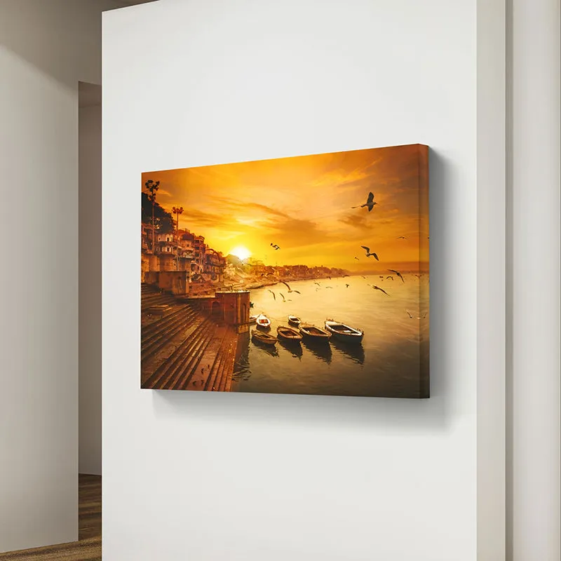 Sunset Ghats Wall Painting media 4