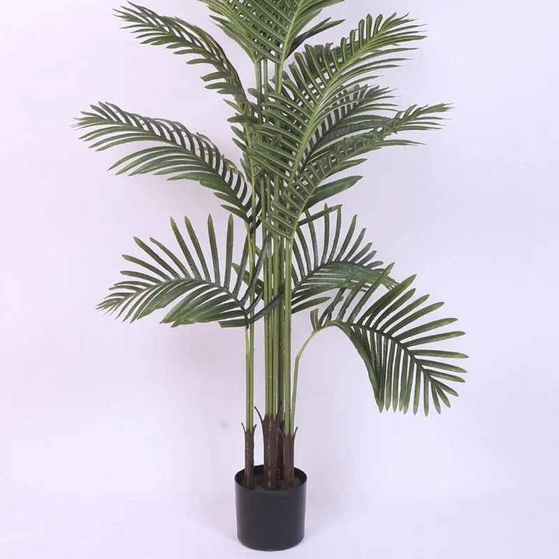 Statement Green Areca Palm Artificial Plant With Black Plastic Pot media 6
