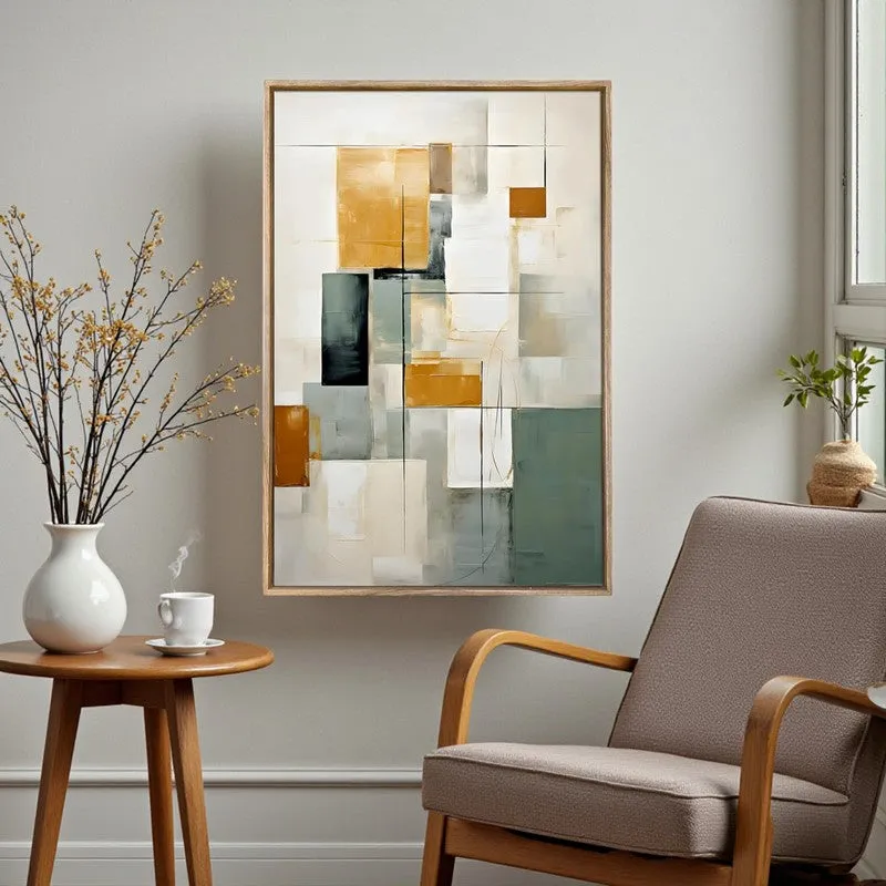 Earthbound Canvas Abstract Wall Art With Frame media 1