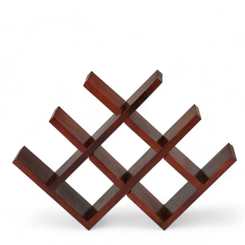 Xverox Sheesham Wooden Wine Rack - Red media 3
