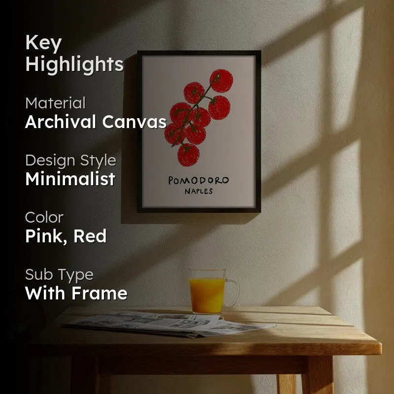 Freshly Picked Archival Canvas Wall Art - Black media 2