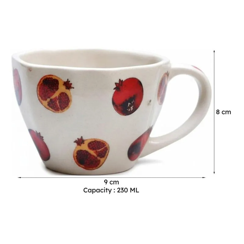 Pomegranate Ceramic Tea Cup (230 mL) media 7