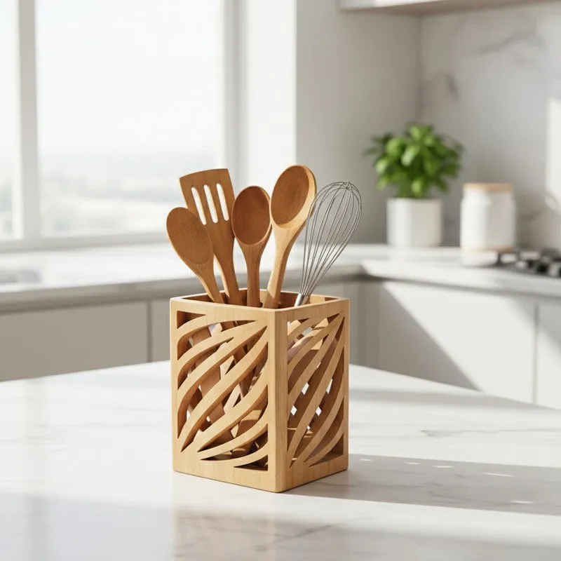 Meal Muse MDF Rustic Cutlery Stand media 3