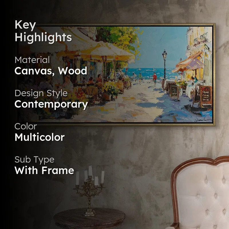 Sun-Drenched Afternoon Canvas Wall Painting With Frame media 2