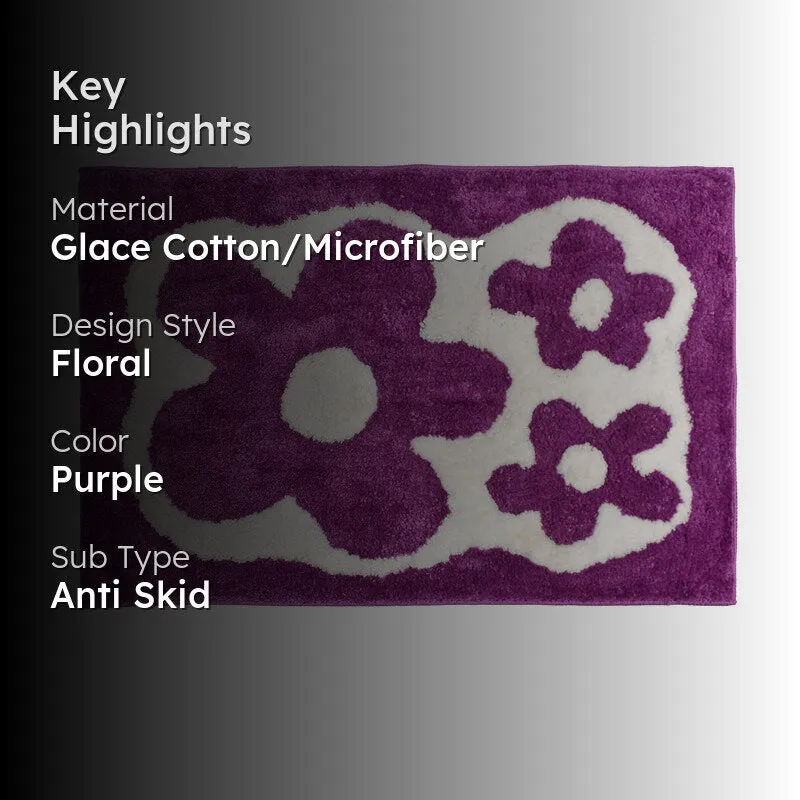Lumora Cotton Bath Mat - Purple media 2