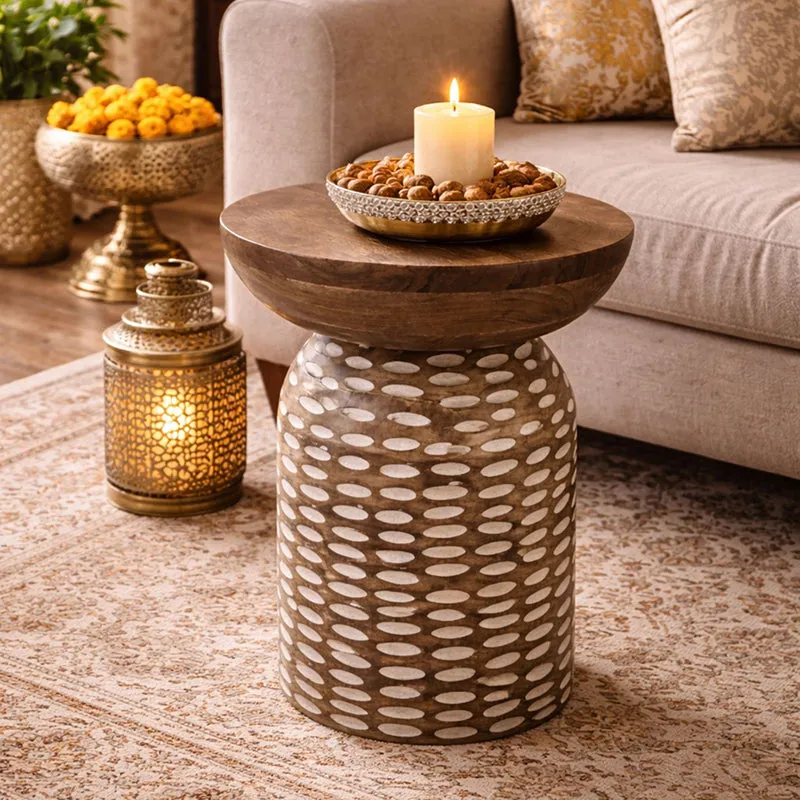 Sajira Handmade Mango Wood Accent Table media 4