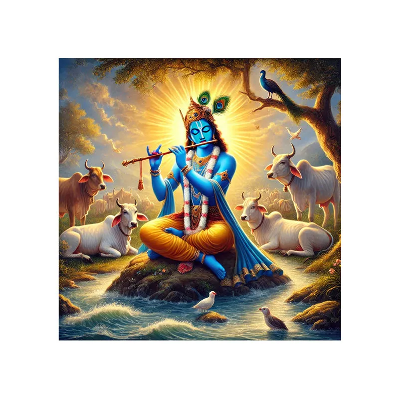 Krishna Paramatma Wall Painting media 4