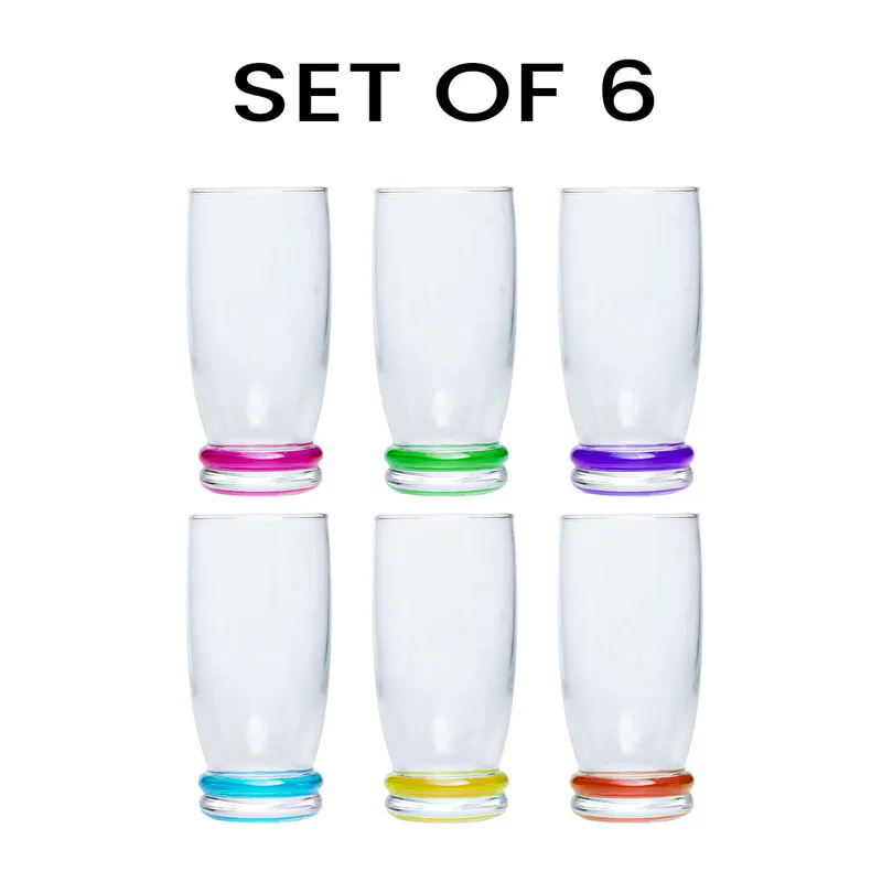 Luminarc Cortina Glass with Multicolor Base (330 mL) - Set Of Six media 4