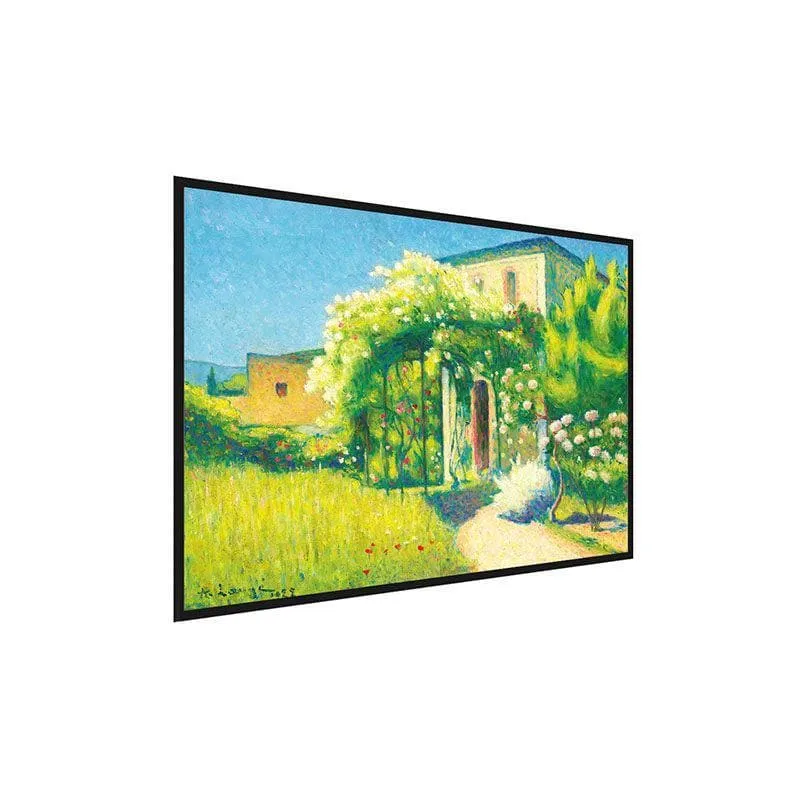 Blooming Garden Canvas Wall Painting - Black Frame media 3