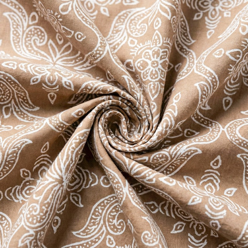 Mughal-E-Azam Cotton Bedsheet (Brown) - 180 TC media 5