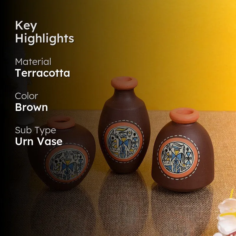 Prisha Terracotta Vase - Set of Three media 2