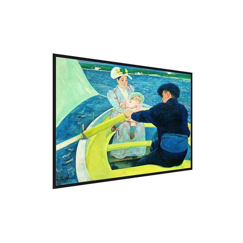 The Boating Party Canvas Painting By Mary Cassatt - Black Frame media 4