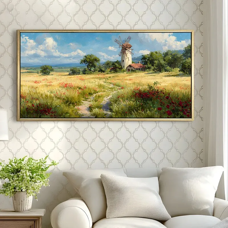 Windmill Watch Canvas Wall Painting With Frame media 4