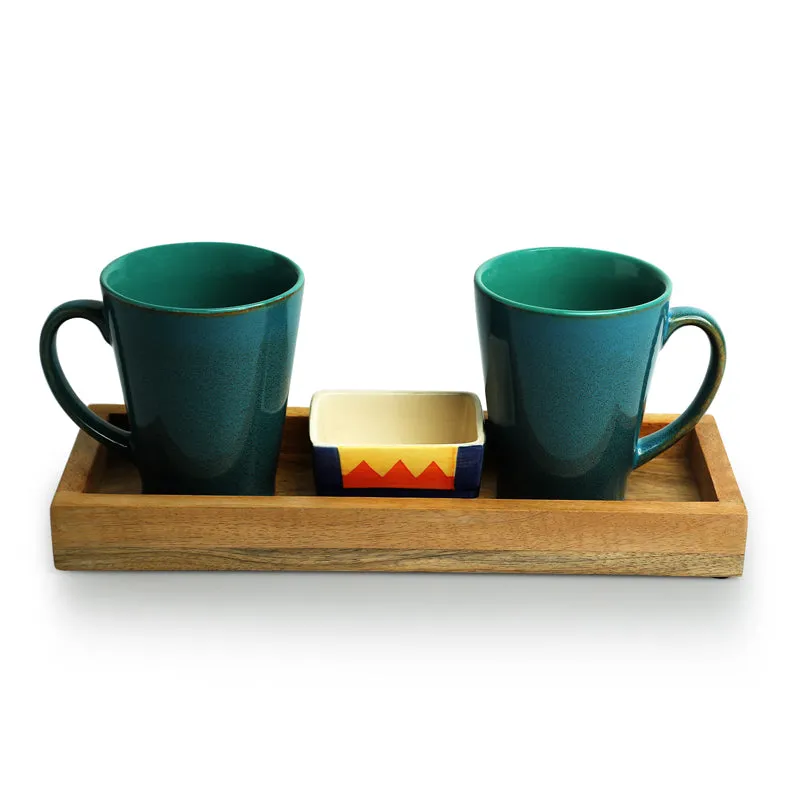 Vertex Ceramic High Tea Set (320 ML & 80 ML) - Four Piece Set media 4