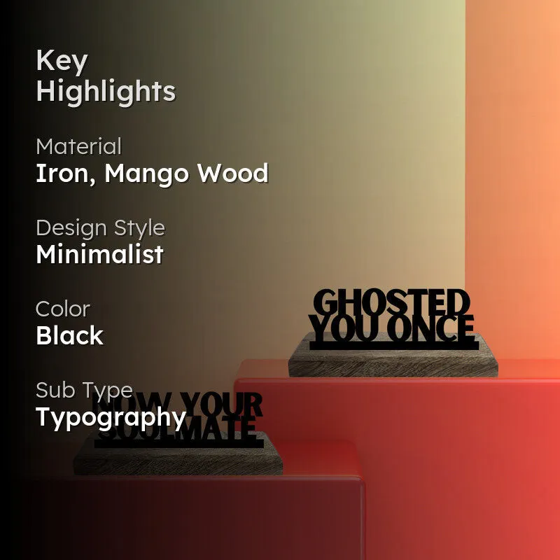 Ghosted & Soulmates Typography Showpiece - Set Of Two media 2