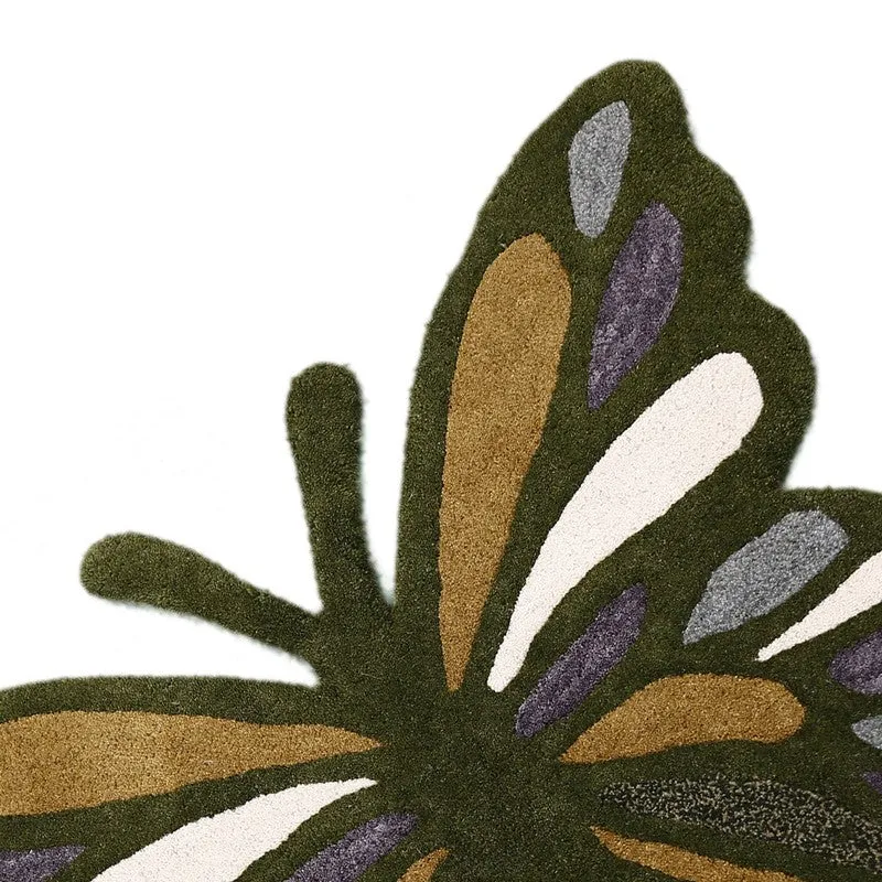 Floral Wings Wool Carpet media 5