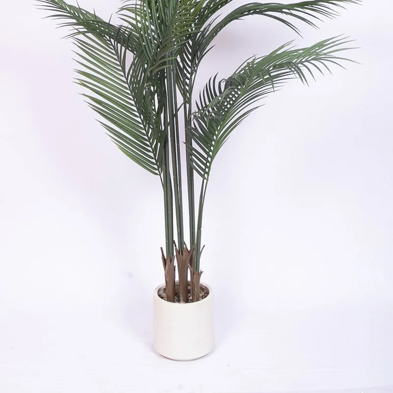 Lifelike Areca Palm Artificial Plant With Black Plastic Pot media 6