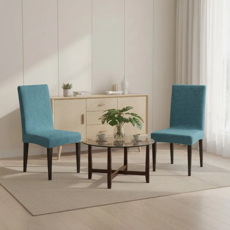 Elvra Classic Chair Cover(Blue) - Set Of Two media 1