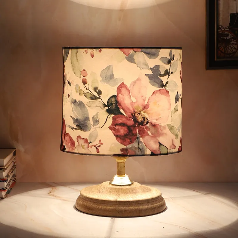 Lumikko Pebble Printed Mango Wood Table Lamp - Multicolor media 4