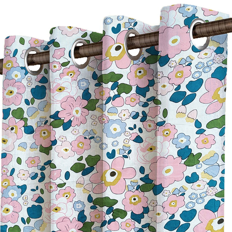 Flora Pop Room Darkening Curtain (Multicolor) - Set Of Three media 3