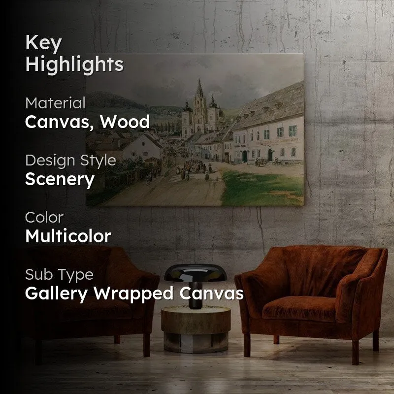 Mariazell Canvas Painting - Thomas Ender - Gallery Wrap media 2