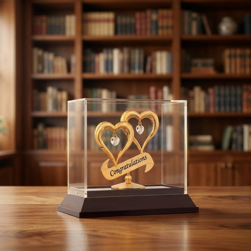 Together Forever Celebration 24K Gold Plated Mild Steel Showpiece