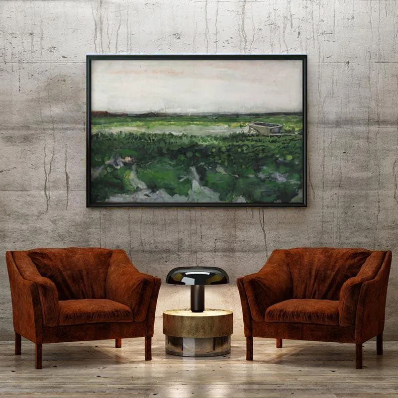 Wheelbarrow By Vincent Van Gogh - Black Frame media 4