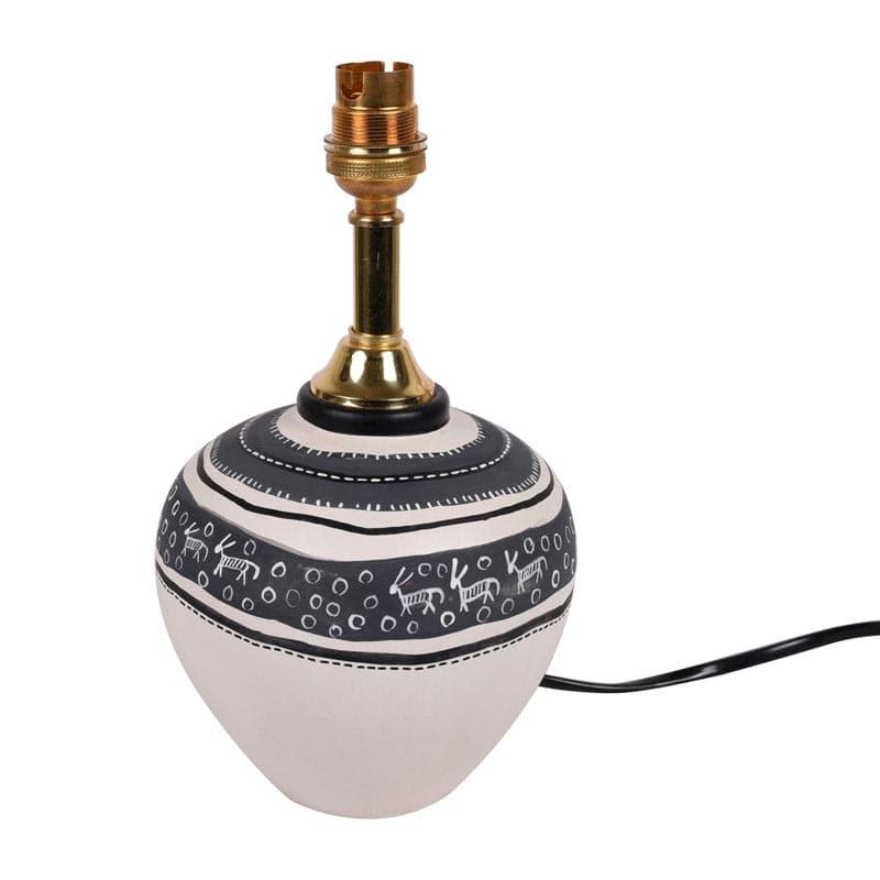 Ravish Terracotta Table Lamp - Black,White media 5
