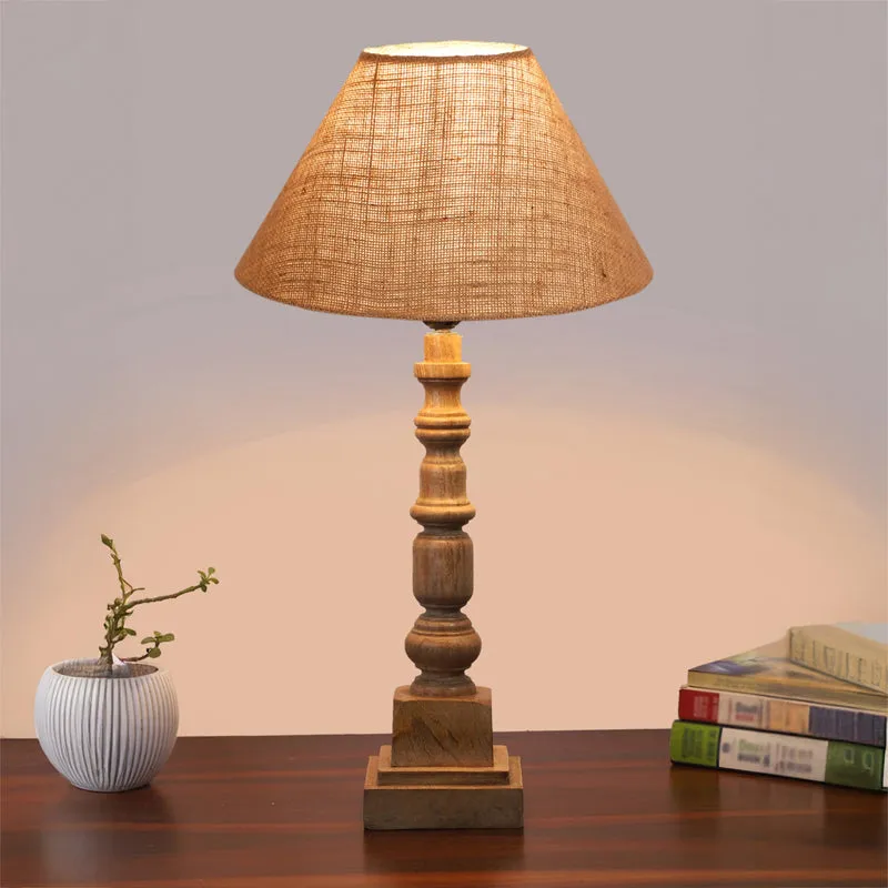Sienna II Arbor Wooden Table Lamp - Brown media 2