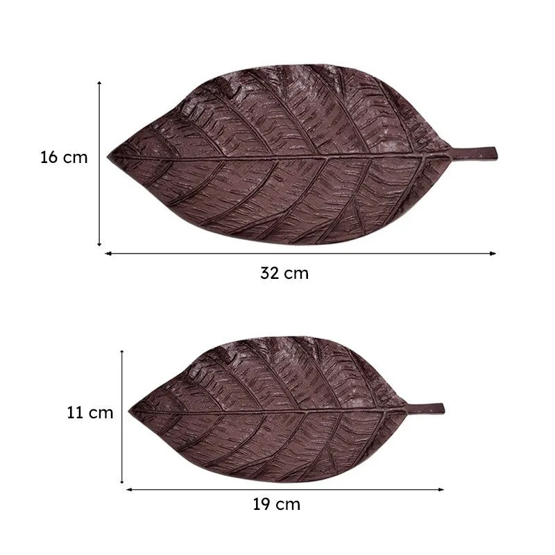 Leaflet Aluminum Platter - Set of Two media 5