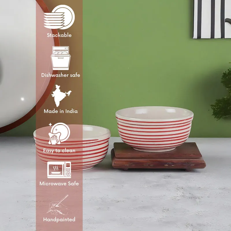 Tiare Serving Bowl (Red/550 mL) - Set Of Two media 5