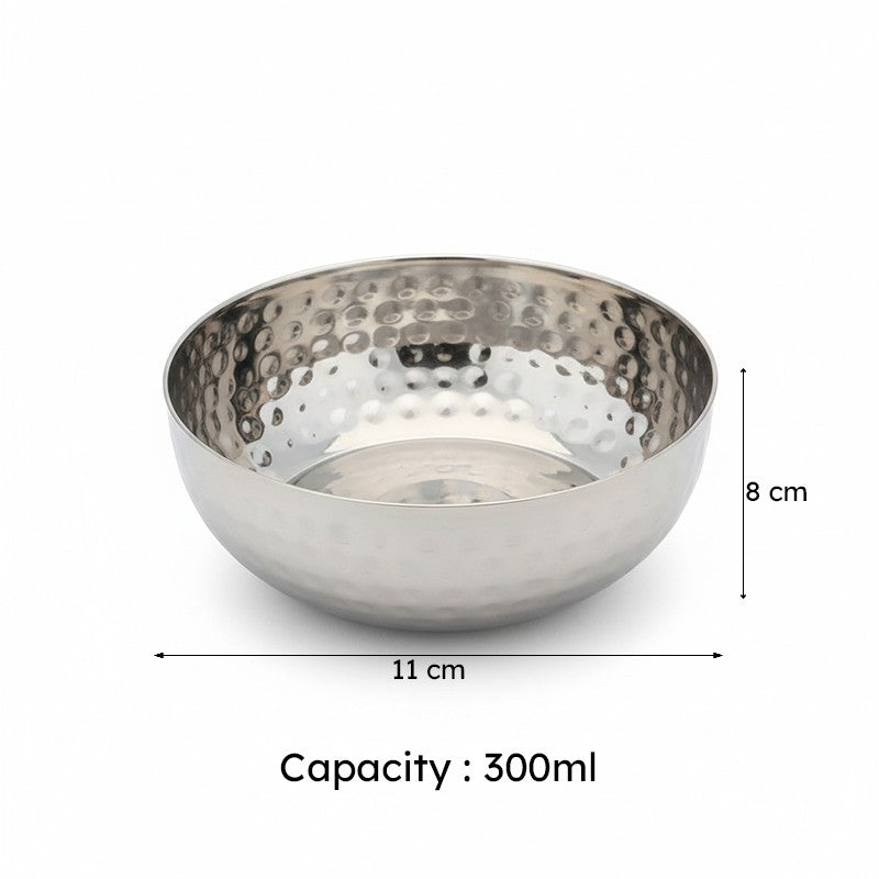 Vintage Charm Hammered Curry Bowl (300 ML) - Set Of Two media 5