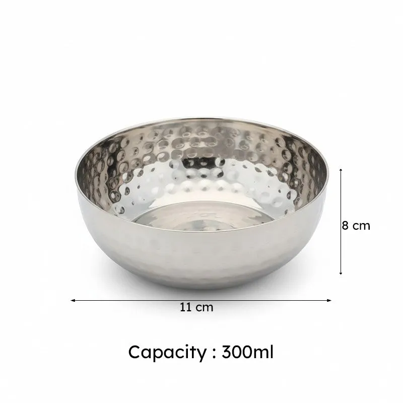 Vintage Charm Hammered Curry Bowl (300 ML) - Set Of Two media 5