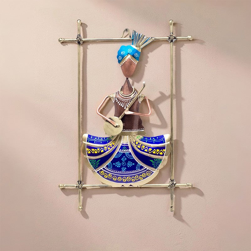 Veena Vahini Handcrafted Metal Wall Accent