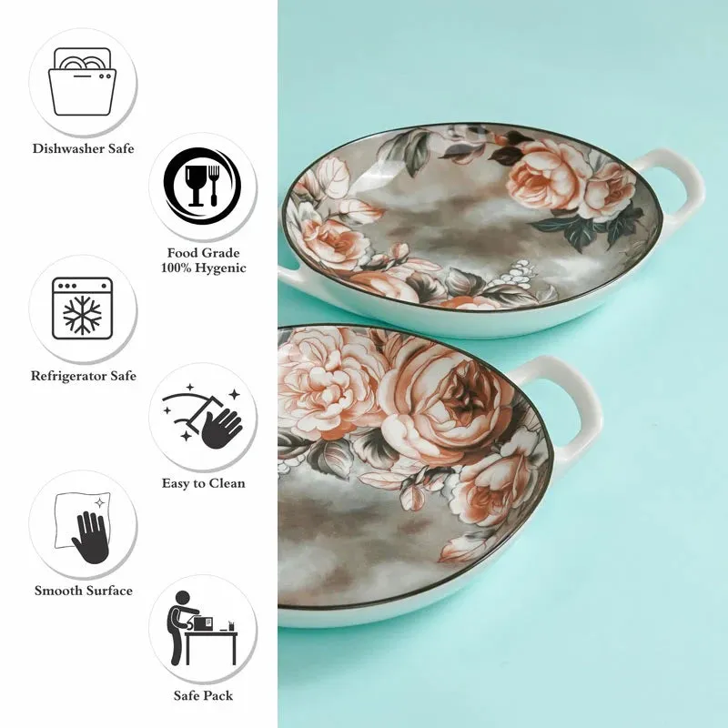 Maduva Floral Porcelain Platter - Set of Two media 8