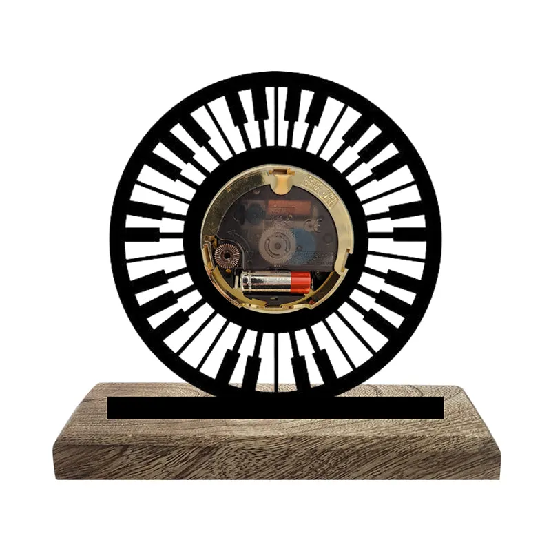 Piano Cycle Analog Table Clock media 3