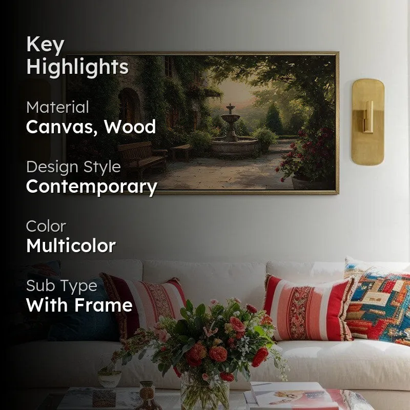 Garden Solace Canvas Wall Painting With Frame media 2