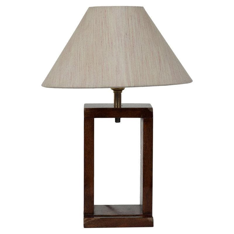 Sandiera Recto Fabric Table Lamp - White,Brown media 4