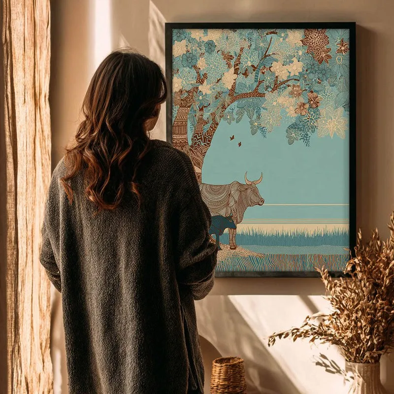 Shantivan Canvas Wall Painting With Black Frame media 6