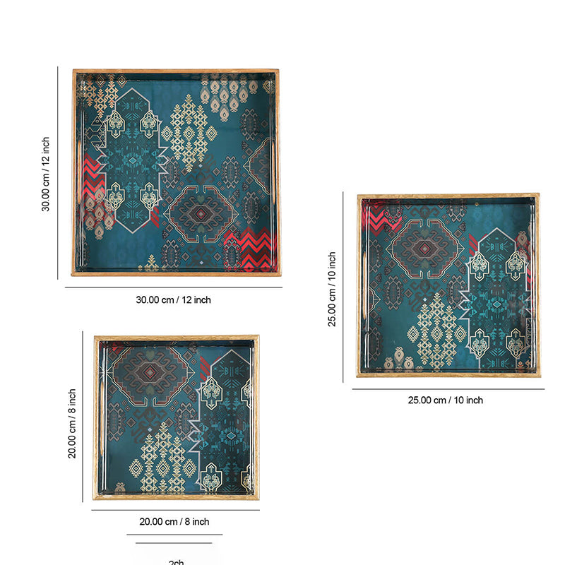 India Circus Afiya Square Serving Tray media 7