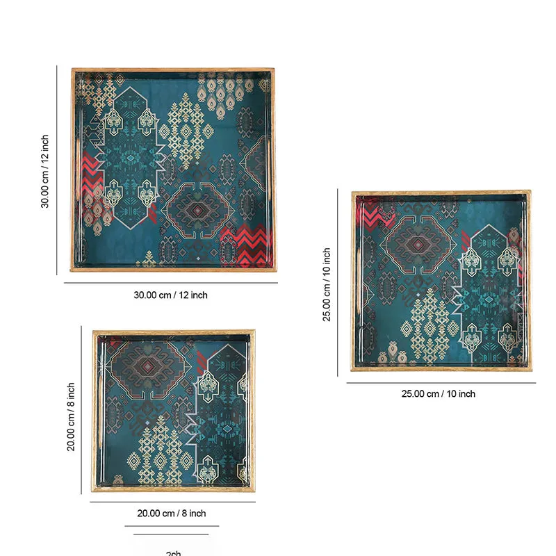 India Circus Afiya Square Serving Tray media 7