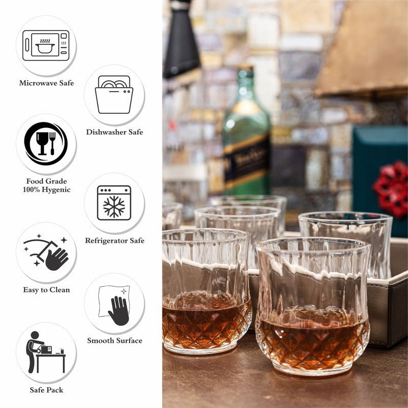 Glass Scotch Glasses (315 mL Each) - Set Of Four media 5