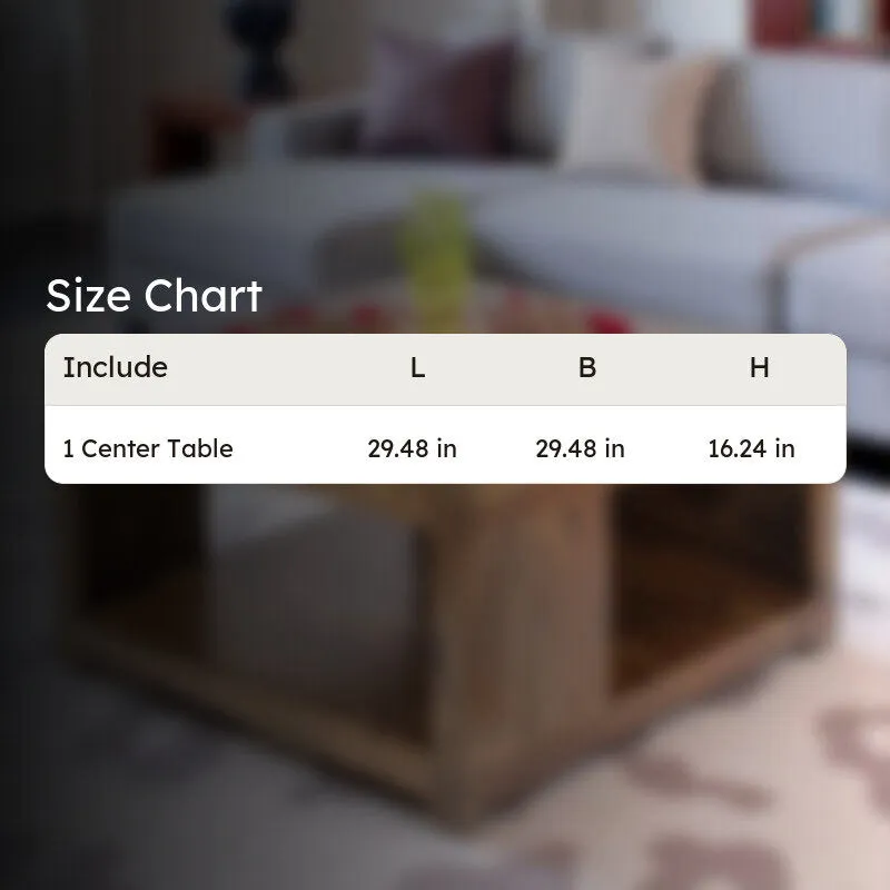 Arixon Sheesham Wooden Center Table - Brown media 10