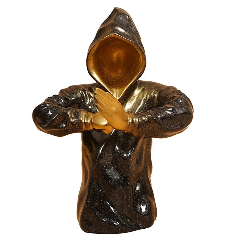 Stylish Black & Gold Monkey Showpiece media 7