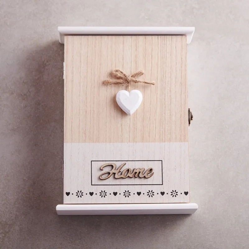 Heart Home Wooden Key Holder media 1